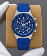 BOSS CANDOR CHRONOGRAPH EDITION, PREMIUM LUXURY QUALITY BLUE