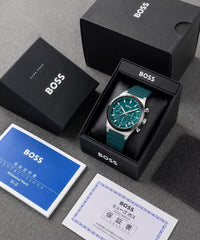 BOSS CANDOR CHRONOGRAPH EDITION, PREMIUM LUXURY QUALITY GREEN