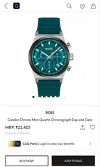 BOSS CANDOR CHRONOGRAPH EDITION, PREMIUM LUXURY QUALITY GREEN