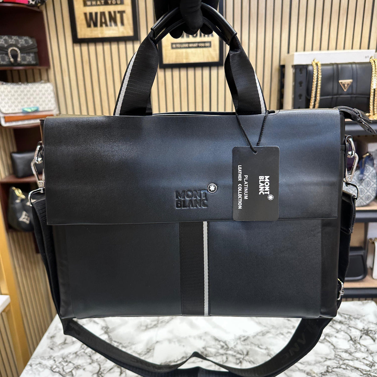 Mont Blanc Leather Bag