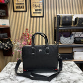 Burberry Check Canvas Laptop Bag