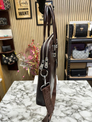 Montblanc-Inspired Brown Leather Bag