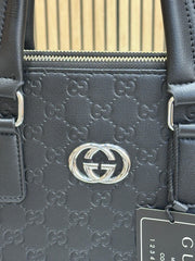 Gucci Pure Black Bind Leather  Bag