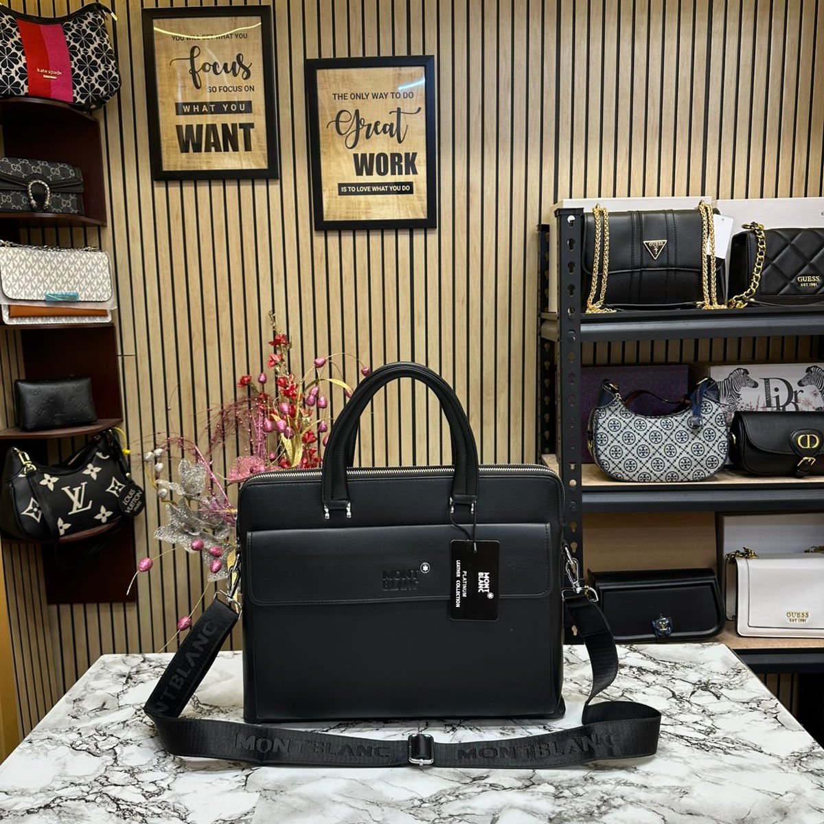 Mont Blanc Leather Bag