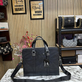 Mont Blanc Sleek Black Leather bag