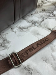 Montblanc-Inspired Brown Leather Bag