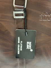 Montblanc-Inspired Brown Leather Bag