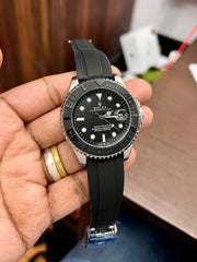 ROLEX YATCH MASTER BLACK SILVER
