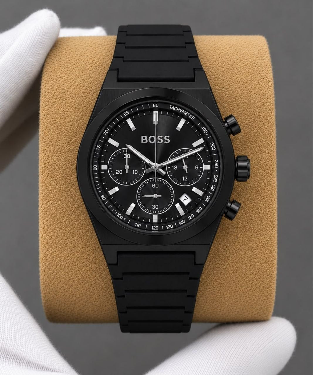 *BOSS CANDOR CHRONOGRAPH EDITION, PREMIUM LUXURY QUALITY FULLY BLACK