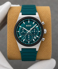 BOSS CANDOR CHRONOGRAPH EDITION, PREMIUM LUXURY QUALITY GREEN