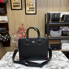 Burberry Check Canvas Laptop Bag