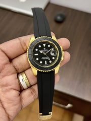 ROLEX YATCH MASTER GOLD BLACK