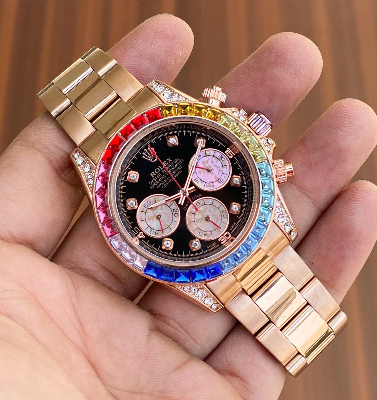 ROLEX DAYTONA RAINBOW ROSE GOLD